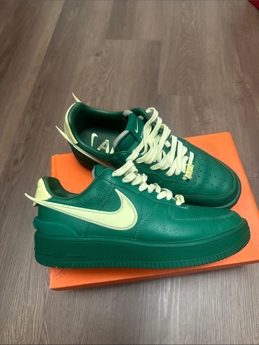 Nike Ambush Air Force 1 Low — Green with Light Yellow Swoosh